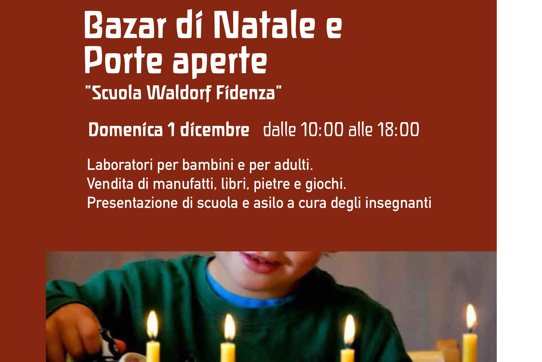 Bazar di Natale e porte aperte