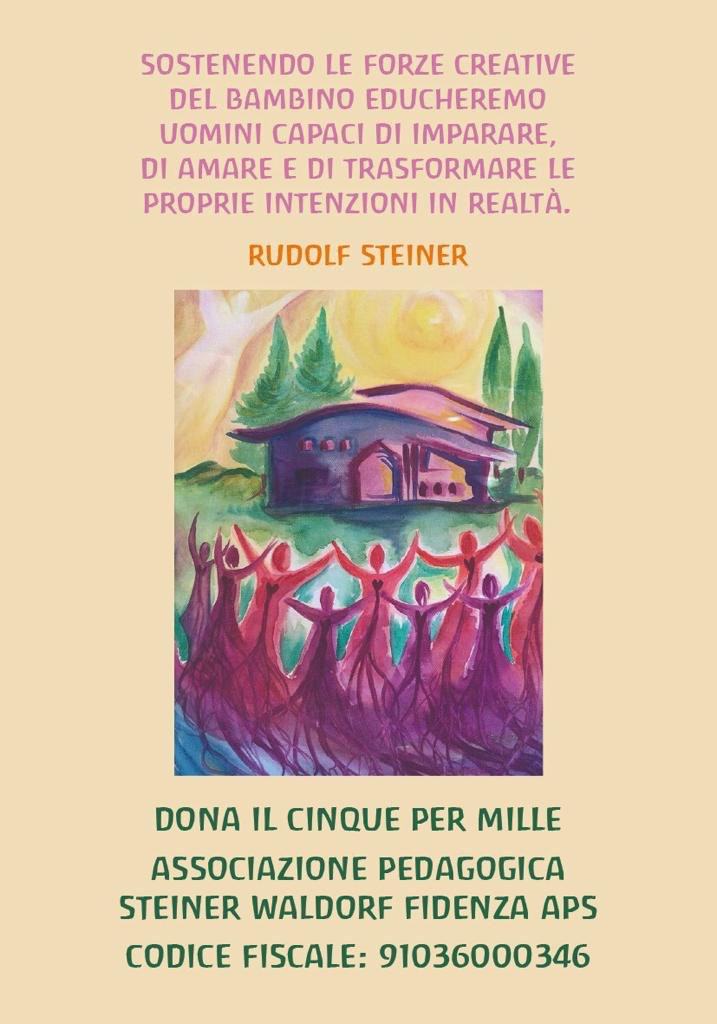 5 per mille associazione steineriana fidenza Steiner Waldorf